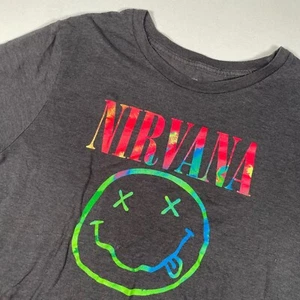Nirvana Graphic T-Shirt Tie Dye Smiley Face Band Tee 2XL - Picture 1 of 6