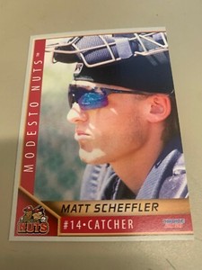 Matt Scheffler 2021 Modesto Nuts Team Card