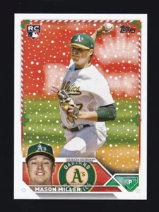 2023 Topps Holiday #H183 MASON MILLER RC Oakland Athletics A's ROOKIE CARD - Picture 1 of 2