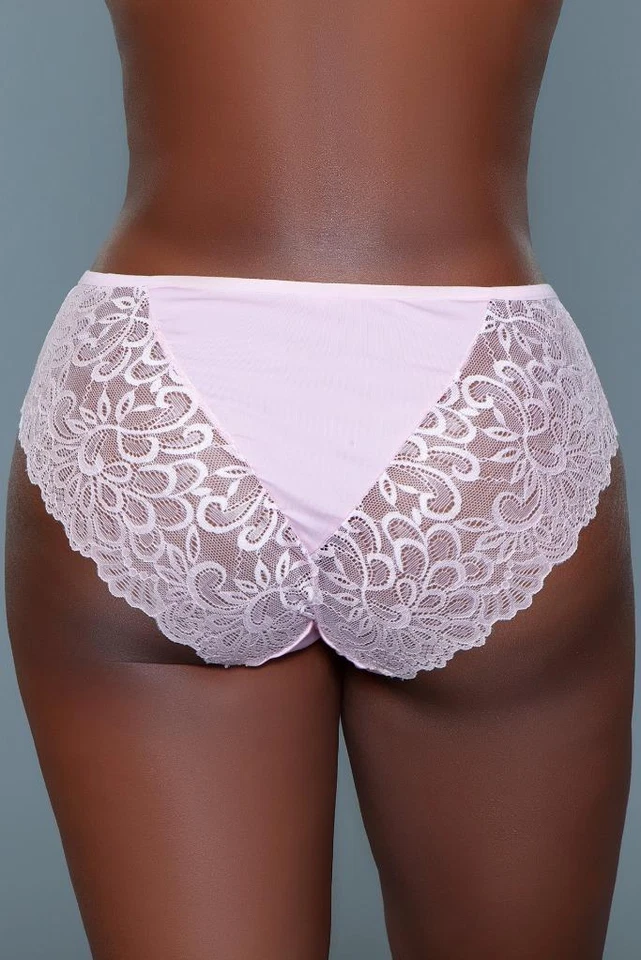 NUEVAS BRAGAS BRAGAS SEXY DE ENCAJE FLORAL DE TIRO ALTO TRANSPARENTE COBERTURA COMPLETA Foto 1 de 1