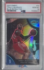2007 Topps Finest Tracy Mcgrady Blue Refractor /199 PSA 10