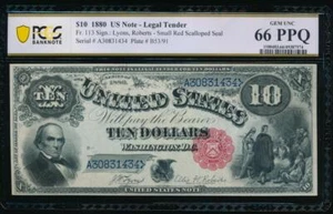 AC Fr 113 1880 $10 Legal Tender PCGS 66 PPQ - Picture 1 of 2