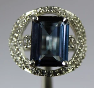 Color Changing Alexandrite 14.06 Ct Natural Emerald Cut Gemstone Certified Ring - Picture 1 of 7