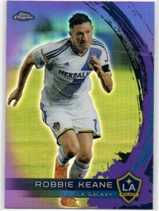 2014 Topps Chrome MLS PURPLE REFRACTOR #1 Robbie Keane LA GALAXY parallel 92