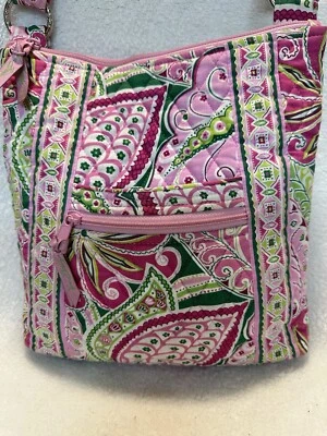 Vera Bradley Pink/Green Paisley  Crossbody Bag Pretty& Fun! - Image 1 of 4