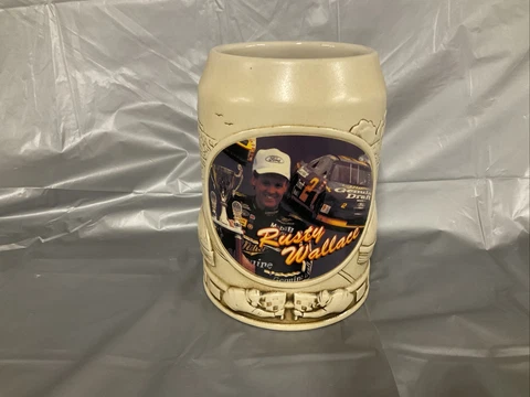 Rusty Wallace No. 2 Nascar Vintage Miller Genuine Draft Stein/Mug Cover