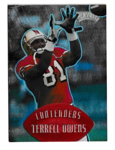 TERRELL OWENS 1997 PLAYOFF CONTENDERS FOOTBALL RED PARALLEL 49ers # 3/25 - Picture 1 of 2
