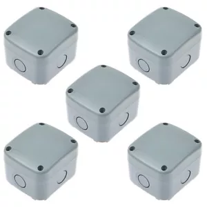 Paquete de 5 cajas de conexiones de plástico resistente a la intemperie gabinete eléctrico estuche de proyecto Ip66 - Imagen 1 de 7