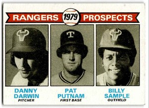 1979 Topps Rangers Prospects - Danny Darwin/Pat Putnam/Billy Sample Rookie Texas