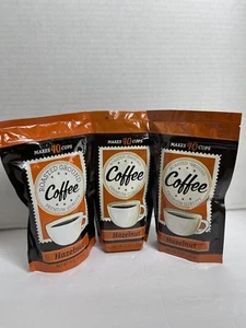 3 PACKS Roasted Ground Coffee Premium QLTY HAZELNUT 6 oz Ea SEALED PACKED - Picture 1 of 5