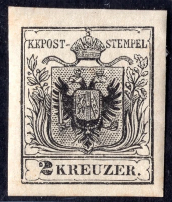 AUSTRIA 1850 SCOTT #2 MINT HINGED VF-XF - Image 1 of 2