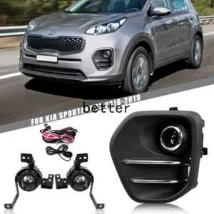For Kia Sportage 2019-2021 Fog Light LED Daytime Running Lamps White DRL Pair - Picture 1 of 9
