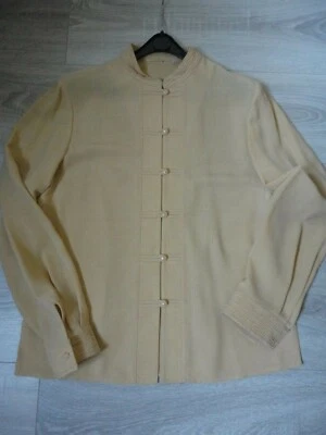 CHEMISIER CHRISTINE LAURE MANCHES LONGUES COULEUR JAUNE PALE TAILLE 38 - Photo 1/4