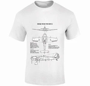 T-Shirts FPBP102 Focke Wolf Fw190 Jagdbaupläne Flugzeug Fantasy Druckerei - Bild 1 von 3