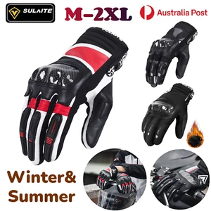 SULAITE Motorcycle Gloves Touch Screen Protection Breathable Riding Motorbike AU - Picture 1 of 21