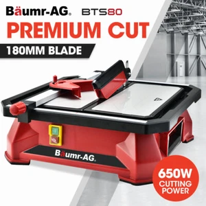BAUMR-AG Electric Table Tile Saw 650W 180mm 7" Blade Wet Cutter Portable Machine - Picture 1 of 12