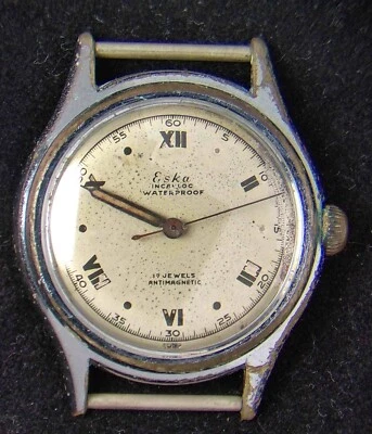 Reloj suizo vintage manual Eska Militar para hombre -- repuestos/reparaciones Foto 1 de 3