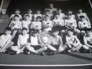social history 1950's school boys sports day group brighton photograph 10'inch - Picture 1 of 1