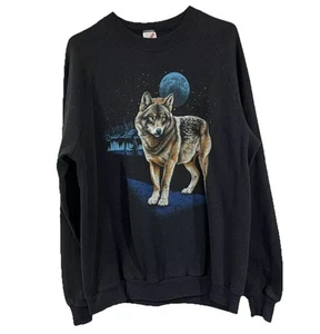Jerzees Wolf Moon Sweatshirt LSJ Sportswear Sz XXL 28x21 - Picture 1 of 9