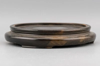 Antique Chinese Carved Wood Stand for Vase Flat Feet Qing Era 19th Century - Image 1 of 4