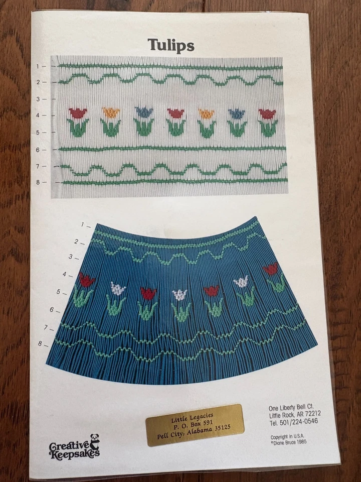 Tulipanes Smocking Plate Creative Keepsakes 1985 Foto 1 de 1