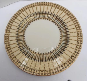 8 piatti antichi Lenox 10 1/2" Art Decò oro nero 1830/E378Z rari - Foto 1 di 5