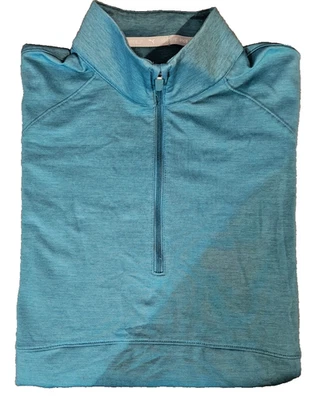 Chaqueta pulóver Puma para mujer manga larga 1/4 cremallera calentamiento verde azulado talla XL Foto 1 de 4