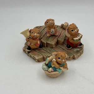 3 Pendelflosse Hasen England handbemalt Stonecraft Bunny Figuren & Bühne - Bild 1 von 12