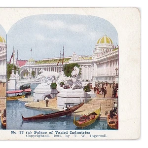 Feria Mundial de San Luis Stereoview - Exposición de 1904 - Palacio de Industrias Variadas - Imagen 1 de 3