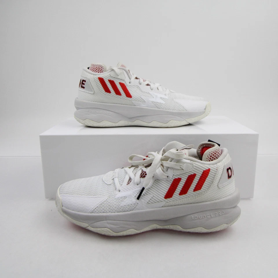 adidas Basketball Shoe Men's White/Red Used - Image 1 of 1