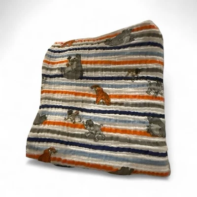 Disney Baby JUNGLE BOOK Adén + Anais Muselina Manta Naranja Azul Rayas Lovey- Foto 1 de 4