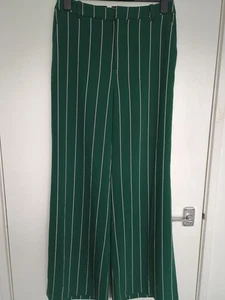 Bnwt H&M Striped Trousers Womens Size 12 - Picture 1 of 8