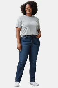 Wrangler Damen Q-Baby Mid Rise Boot Cut Ultimate Riding Jeans, dunkel, 37" Taille - Bild 1 von 6