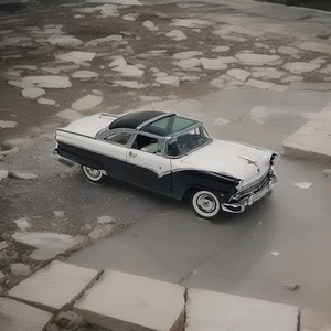 Ford Fairlane Crown Victoria "The Danbury Mint" 1955, scala 1:24, pressofuso - Foto 1 di 18