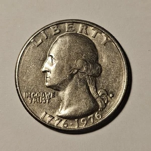1776-1976 D US Bicentennial Quarter, Rare Filled Mint Mark, Strike Error Coin - Picture 1 of 8
