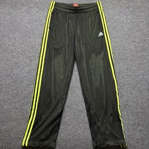 Adidas Basketball Climalite Mesh Pants Mens Med Green Black Stretch Athleisure - Picture 1 of 16