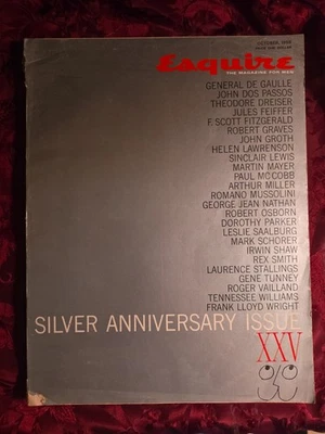 ESQUIRE October 1958 FRANK LLOYD WRIGHT Charles De Gaulle Erskine Caldwell  Foto 1 de 2