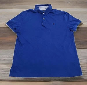 Tommy Hilfiger Lg Blue SS Polo Shirt 42" X 28" - Picture 1 of 4