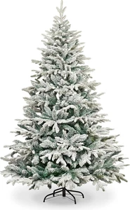 Künstlicher Weihnachtsbaum Lapplandtanne bedeckt Schnee beflockt PE PVC gemischte Spitzen hoch - Bild 1 von 15