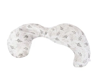 Almohada de embarazo Boppy Total Body con funda de almohada extraíble - Hojas grises tenues Foto 1 de 3