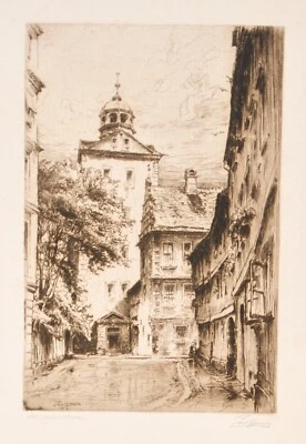 Paul Geisler /Handsigniert /Radierung /1919 / betitelt - Bild 1 von 3