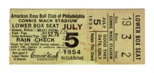 July 5 1954 Yankees Athletics Mickey Mantle Career Home Run 74 Ticket Stub - Picture 1 of 2