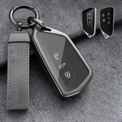 For VW ID.3 ID.4 Teramon Golf 8 MK 4 Seat Zinc Alloy TPU Car Key Case Cover Bag Foto 1 de 4