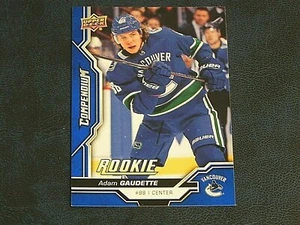 2018-19 18/19 UD Compendium BLUE ROOKIE #436 Adam Gaudette Vancouver Canucks - Imagen 1 de 2