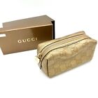 GUCCI GG GoldPouch   Leather 153228 2888 Auth With Original Box Purse