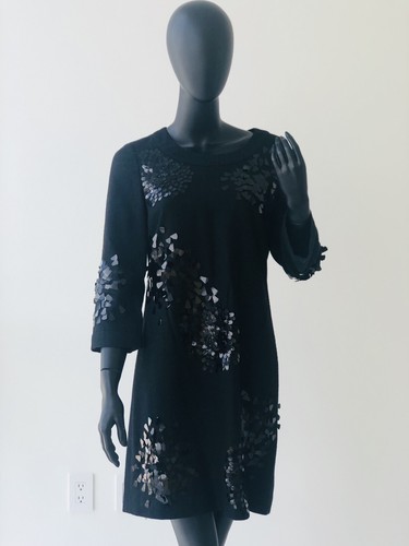 TORY BURCH SEQUIN DETAILED WOOL DRESS Size 6