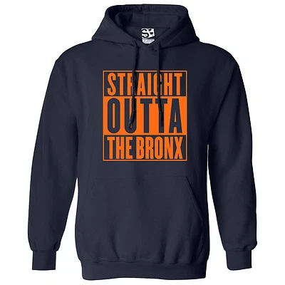 Straight Outta The Bronx HOODIE | Hometown Parody Unisex Mens Hooded Sweatshirt  - Image 1 of 4