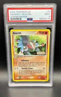 Pokemon PSA 9 MINT Anorith 29/92 EX Legend Maker Reverse Holofoil 2006 S#2119 - Image 1 of 2