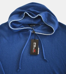$348 NUOVO RLX Ralph Lauren lavabile 100% cashmere maglia felpa con cappuccio golf maglione 2XL - Foto 1 di 19