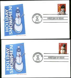 US FDC #3684 - #3687 Complete Set of 4 Artmaster Cachets Houghton, MI - Picture 1 of 2